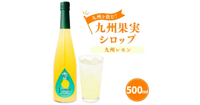 【ふるさと納税】九州を飲む！九州果実シロップ 九州レモン 500ml 1本 果実 シロップ 果汁 レモン 九州産 フレッシュ はちみつ ハチミツ送料無料