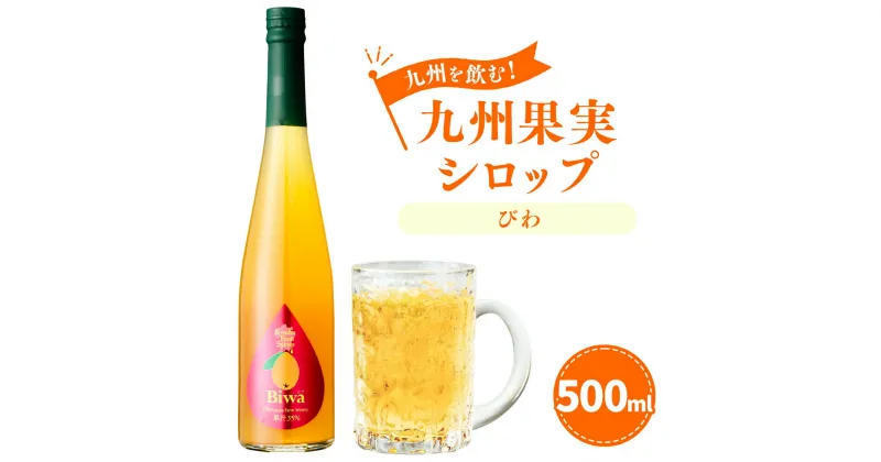 【ふるさと納税】九州を飲む！九州果実シロップ びわ 500ml 1本 果実 シロップ フルーツ 果汁 はちみつ ハチミツ 送料無料