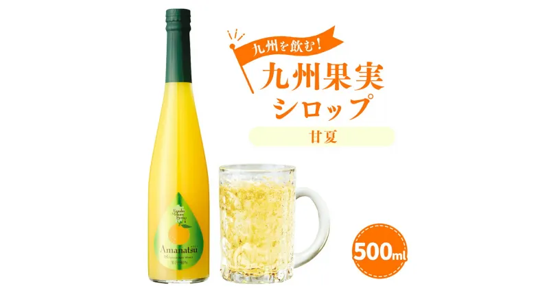 【ふるさと納税】九州を飲む！ 九州果実シロップ 甘夏 500ml 1本 あまなつ なつみかん 柑橘 果実 シロップ 果汁 はちみつ ハチミツ 国産 九州 熊本県 送料無料