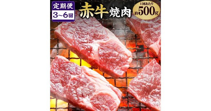 【ふるさと納税】＜お届け回数が選べる＞【定期便】熊本県産 肥後の赤牛 焼肉 1回あたり 500g 3回 6回 牛肉 和牛 あか牛 肉 お肉 焼き肉 バーベキュー BBQ カット 冷凍 国産 九州産 送料無料