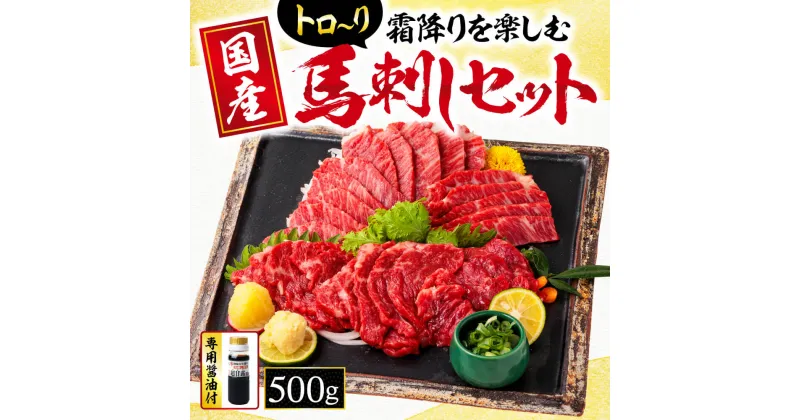 【ふるさと納税】 馬刺し 国産 サシが決め手の「トロ～り馬刺しセット」 約500g | 玉名 熊本