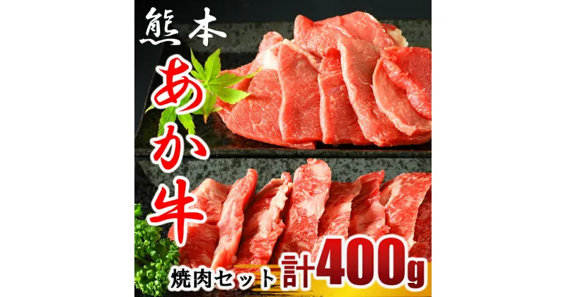 【ふるさと納税】あか牛 焼き肉用 約400g （バラ・もも）牛肉 熊本 送料無料 | 玉名 熊本