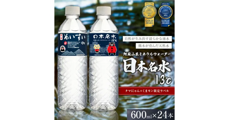 【ふるさと納税】日本めいすい13℃ 600ml 24本 名水 天然水 熊本 玉名 送料無料