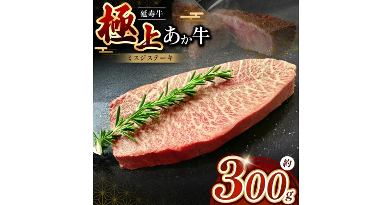 【ふるさと納税】熊本県産 あか牛 「ー延寿牛ー」 ミスジ ステーキ 約300g | 肉 にく お肉 おにく 牛 牛肉 延寿牛 熊本 送料無料 玉名 熊本