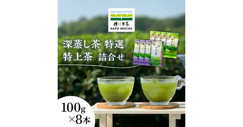 【ふるさと納税】【数量限定】深蒸し茶 特選 ・ 特上茶 詰合せ 100g×8本セット 【有限会社 佐とう製茶】[ZAS003]