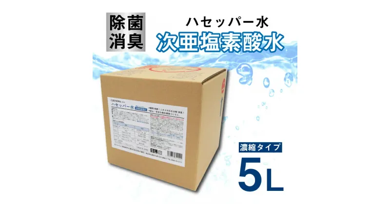 【ふるさと納税】【次亜塩素酸水】ハセッパー水5L容器ノズル付き300ml空ボトル付【株式会社 地の塩社】[ZAN005]