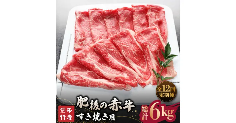 【ふるさと納税】【全12回定期便】【数量限定】肥後の赤牛 すきやき 用約500g【山鹿食品企画】[ZBO013]