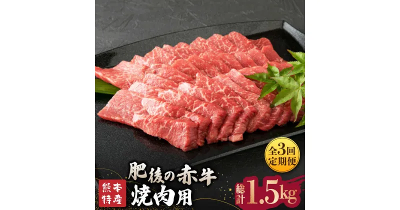 【ふるさと納税】【全3回定期便】【数量限定】肥後の赤牛 焼肉 用約500g【山鹿食品企画】[ZBO017]