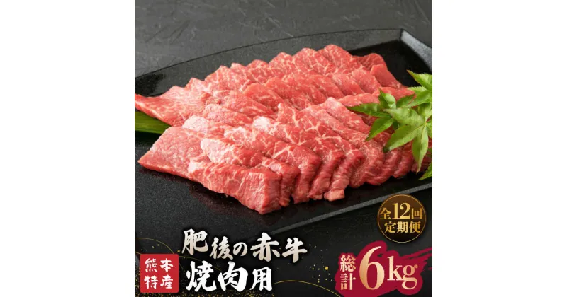 【ふるさと納税】【全12回定期便】【数量限定】肥後の赤牛 焼肉 用約500g【山鹿食品企画】[ZBO019]