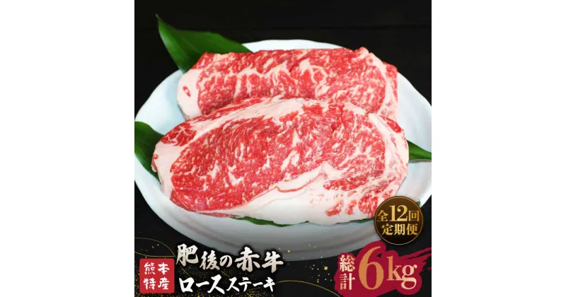 【ふるさと納税】【全12回定期便】【数量限定】肥後の赤牛 ロース ステーキ 約500g【山鹿食品企画】[ZBO028]