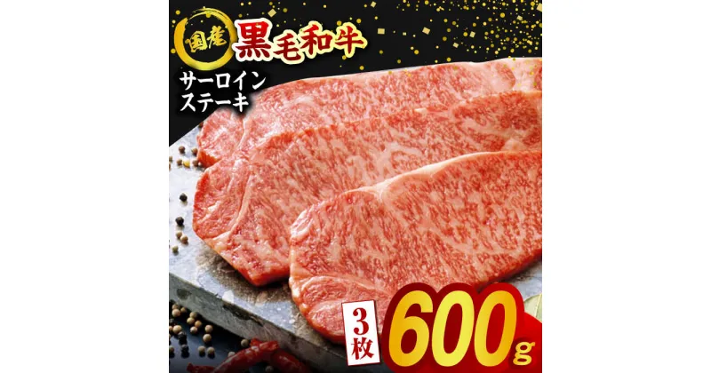 【ふるさと納税】熊本県産 黒毛和牛 サーロイン ステーキ 3枚 約600g【有限会社九州食肉産業】[ZDQ021]