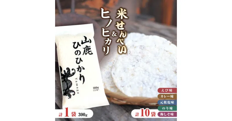 【ふるさと納税】【おつまみにも♪】米せんべい（えび味、カレー味、元祖塩味、のり味、梅しそ味）& ヒノヒカリ【せんべい工房】[ZBQ010]