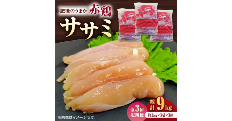 【ふるさと納税】【3回定期便】肥後のうまか 赤鶏 ササミ 約3kg【山内飼料 株式会社 熊本営業所】[ZAB009]