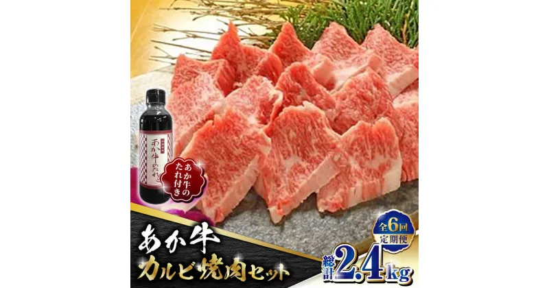 【ふるさと納税】【数量限定】【全6回定期便】あか牛 カルビ 焼肉セット 400g あか牛のたれ付き【有限会社 三協畜産】[ZEB068]