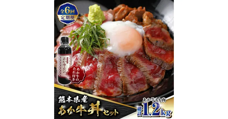 【ふるさと納税】【数量限定】【全6回定期便】熊本県産 あか牛 あか牛丼セット もも肉 200g たれ付き【有限会社 三協畜産】[ZEB072]