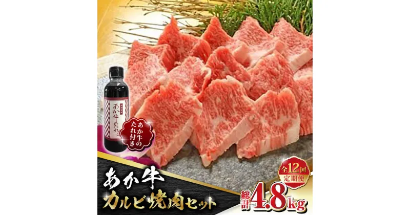 【ふるさと納税】【数量限定】【全12回定期便】あか牛 カルビ 焼肉セット 400g あか牛のたれ付き【有限会社 三協畜産】[ZEB085]