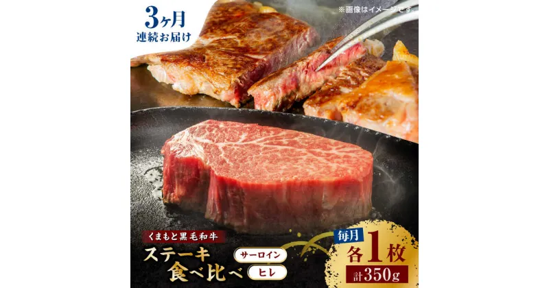 【ふるさと納税】【3回定期便】くまもと黒毛和牛 ステーキ食べ比べ ヒレステーキ サーロインステーキ【馬刺しの郷 民守】[ZBL057]