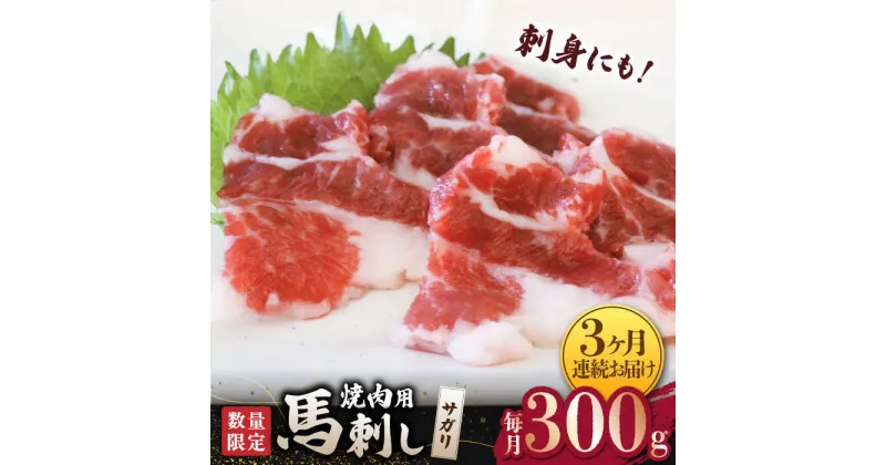 【ふるさと納税】【3回定期便】【数量限定】馬サガリ ひも肉 300g 馬刺し/焼肉用【山鹿食品企画】[ZBO051]