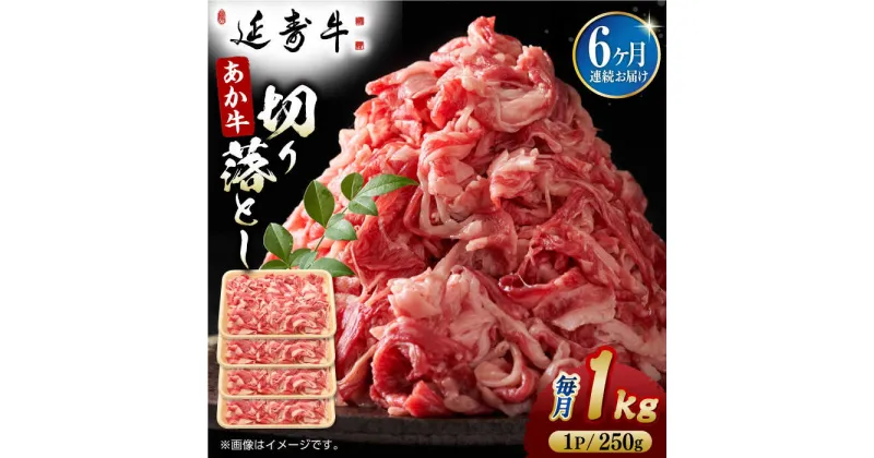 【ふるさと納税】【6回定期便】熊本県産 延寿牛 あか牛 切り落とし 約 250g×4P【有限会社 九州食肉産業】[ZDQ119]