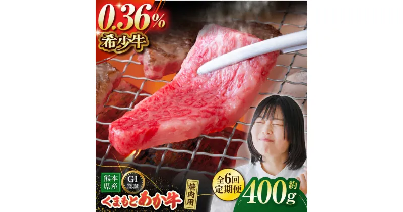 【ふるさと納税】【6回定期便】GI認証 くまもとあか牛 焼肉用 約400g【山鹿食品企画】[ZBO063]