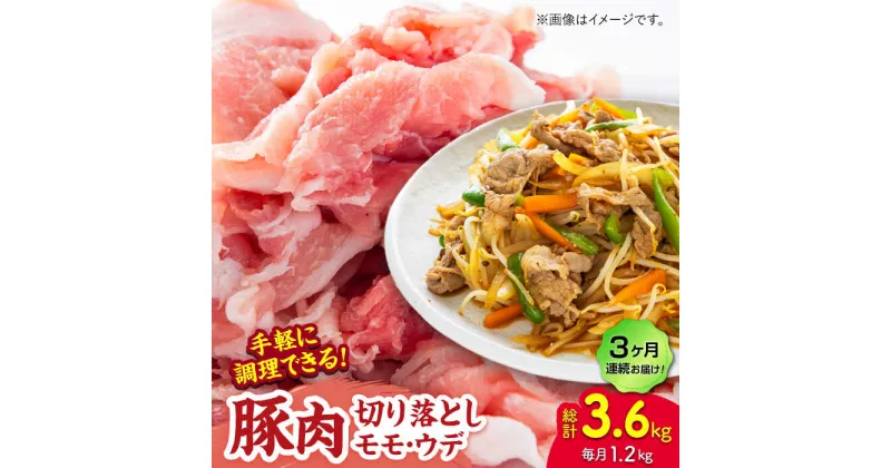 【ふるさと納税】【3回定期便】豚肉切り落とし（モモ・ウデ部位指定なし）約1.2kg（約300g×4pc）【吉里精肉】[ZEW084]