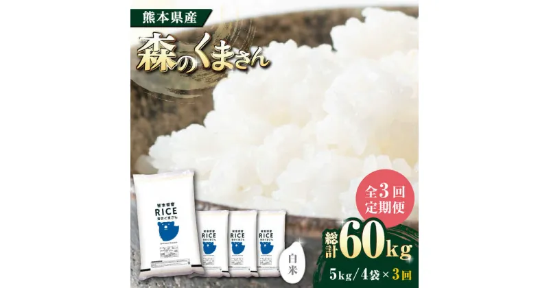 【ふるさと納税】【全3回定期便】 森のくまさん 白米 20kg(5kg×4袋)【有限会社 農産ベストパートナー】[ZBP122]