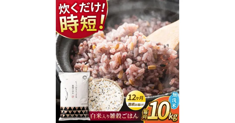 【ふるさと納税】【全12回定期便】水研ぎ不要 雑穀ごはん 無洗米 10kg 【有限会社 農産ベストパートナー】[ZBP152]