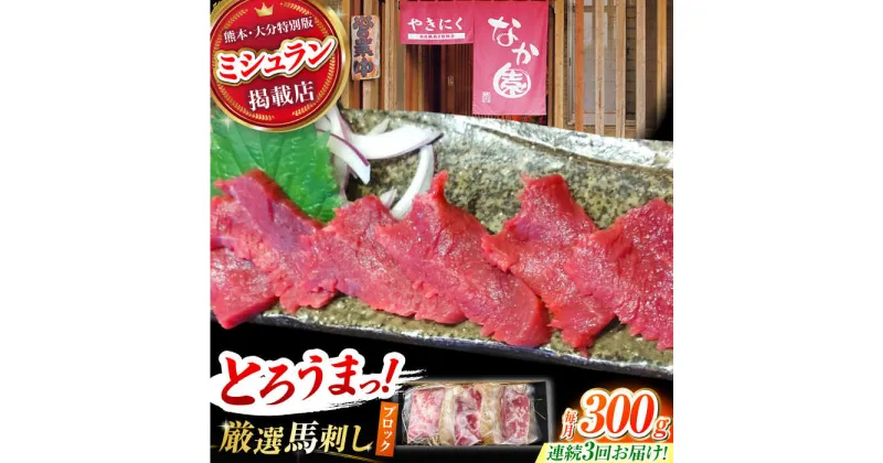 【ふるさと納税】【3回定期便】熊本 馬刺し「なか園」赤身馬刺し 約300g【有限会社スイートサプライなかぞの】[ZBV071]