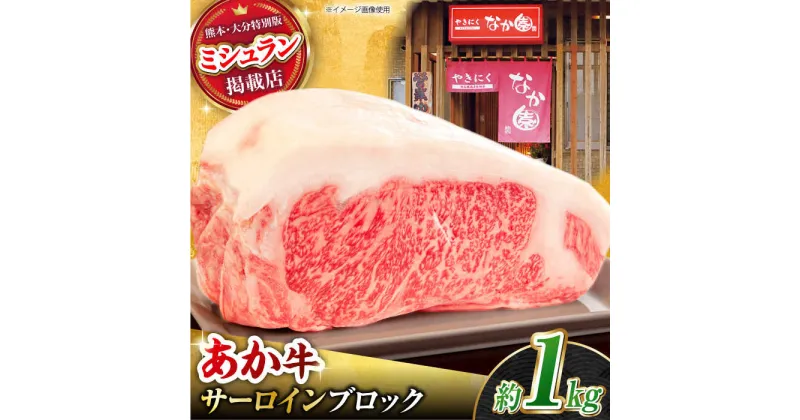 【ふるさと納税】くまもとあか牛 サーロイン ステーキ ブロック肉 約1kg【有限会社スイートサプライなかぞの】[ZBV054]