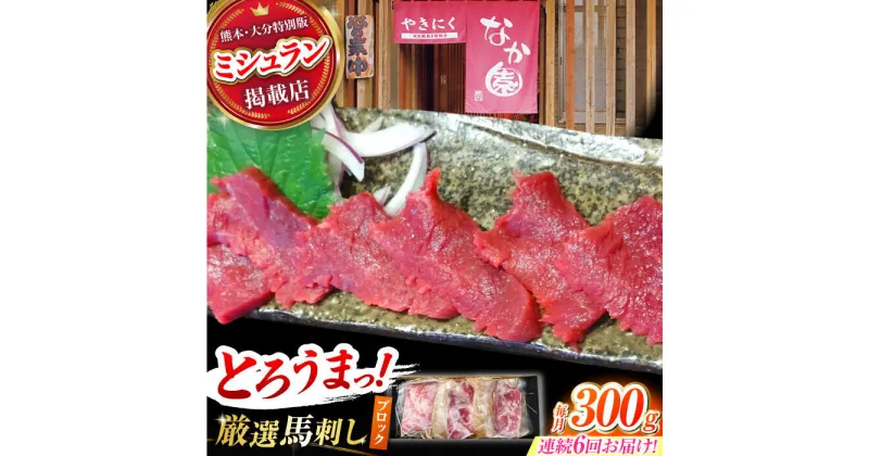 【ふるさと納税】【6回定期便】熊本 馬刺し「なか園」赤身馬刺し 約300g【有限会社スイートサプライなかぞの】[ZBV072]