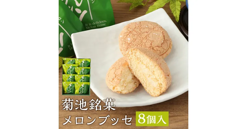 【ふるさと納税】菊池銘菓 メロンブッセ 1箱 8個入り 和菓子 洋菓子 お菓子 焼き菓子 菓子折り 銘菓 メロン ブッセ デザート スイーツ 九州 熊本県 送料無料