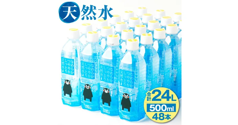 【ふるさと納税】なめらかつややかしっとり天然水 500ml 合計48本 24本×2ケース 天然水 軟水 鉱水 シリカ水 飲料水 ミネラルウォーター ドリンク ペットボトル 熊本県 菊池市 送料無料