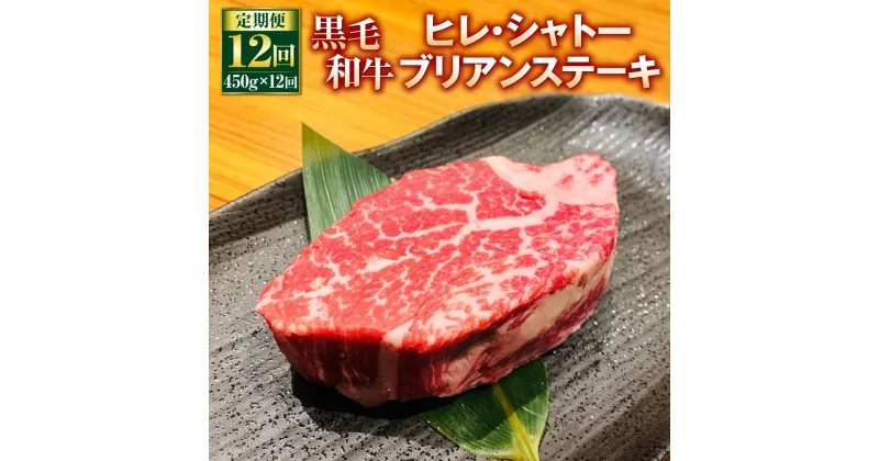 【ふるさと納税】【定期便12回】黒毛和牛 ヒレ・シャトーブリアンステーキ 合計5.4kg 450g×12回 シャトーブリアン ヒレ肉 ステーキ肉 ステーキ用 和牛 牛 牛肉 肉 国産 九州産 熊本県産 冷凍 12ヶ月 送料無料