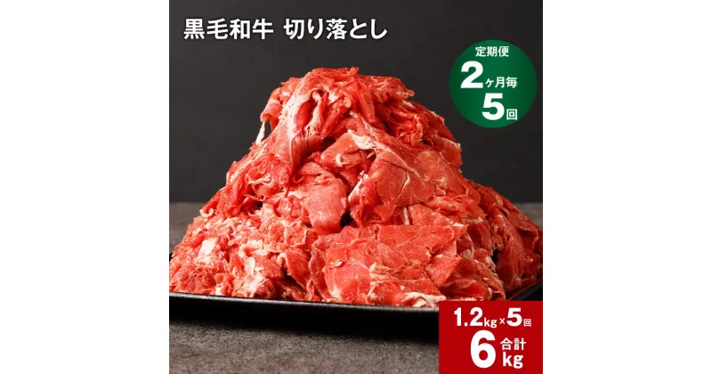 【ふるさと納税】【定期便】【2ヶ月毎5回】黒毛和牛 切り落とし 計6kg(1.2kg×5回) 牛肉 お肉 肉 切り落とし 小分け パック 牛丼 肉じゃが 冷凍 料理 九州 熊本県 菊池市 送料無料