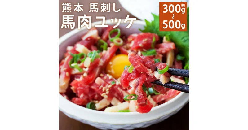 【ふるさと納税】熊本 馬刺し 馬肉ユッケ 約300g/約500g 選べる内容量 ユッケ たれ付き 小分け 個包装 馬刺 刺身 馬肉 冷凍 送料無料