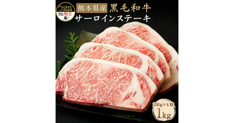 【ふるさと納税】和牛 和王 サーロインステーキ 合計1kg 250g×4枚 熊本県産 黒毛和牛 牛肉 ステーキ 冷凍 九州産 国産 菊池市 送料無料