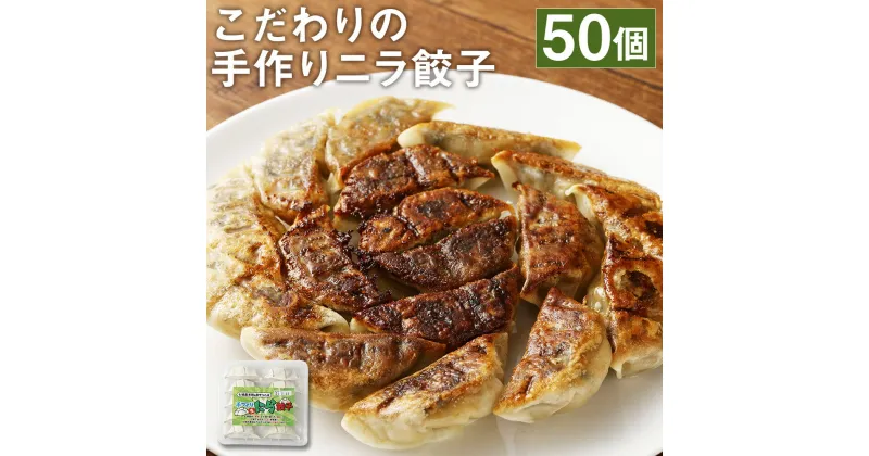 【ふるさと納税】こだわりの手作りニラ餃子 50個 合計1.2kg 10個入×5パック 1パック240g タレ付 餃子 ぎょうざ ギョウザ 韮 ニラ 手作り 米粉 中華 惣菜 国産 九州産 熊本県産 冷凍 送料無料