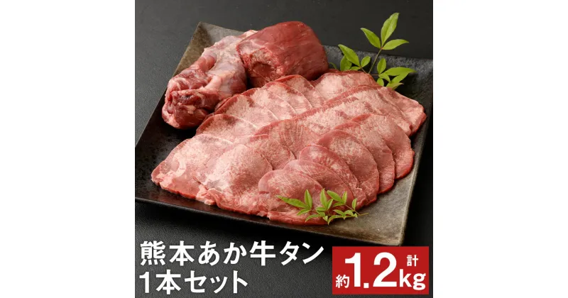 【ふるさと納税】数量限定 熊本あか牛タン1本セット 合計約1.2kg 焼き肉用 約800g 煮込み用 加工用 約400g あか牛 牛タン タン 焼肉 煮込み セット 熊本県産 九州産 国産 カット梱包 冷凍 送料無料