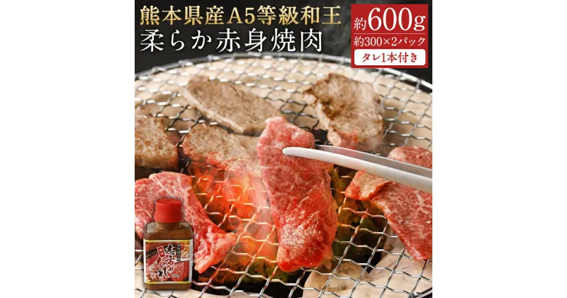 【ふるさと納税】熊本県産A5等級和王 柔らか赤身焼肉 合計約600g 約300×2パック 和牛 赤身 焼き肉 お肉 精肉 九州産 国産 冷凍 送料無料