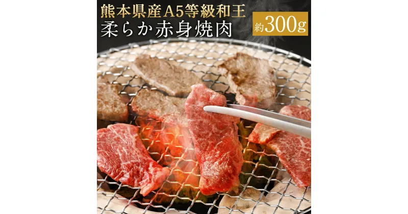 【ふるさと納税】熊本県産A5等級和王 柔らか赤身焼肉 約300g 和牛 赤身 焼き肉 お肉 精肉 九州産 国産 冷凍 送料無料