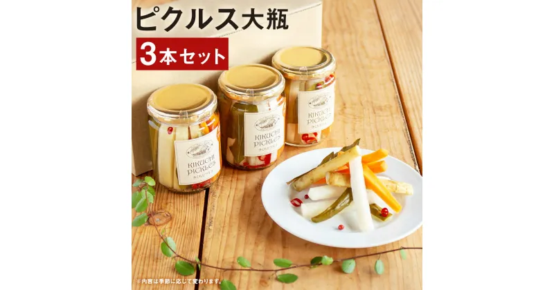 【ふるさと納税】ピクルス 大瓶 3本セット 【メロンドーム】 約260g×3本 合計約780g ピクルス 野菜 酢漬け 漬物 おつまみ 旬の野菜 送料無料