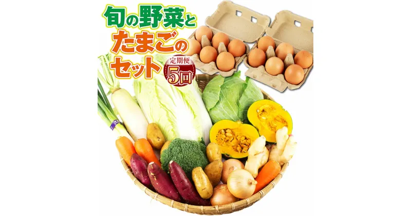 【ふるさと納税】【定期便5回】旬の野菜とたまごのセット【メロンドーム】野菜 卵 にんにくたまご 詰め合わせ セット おまかせ ランダム 新鮮 国産 九州産 熊本県 菊池市 道の駅 定期便 5ヶ月お届け 送料無料