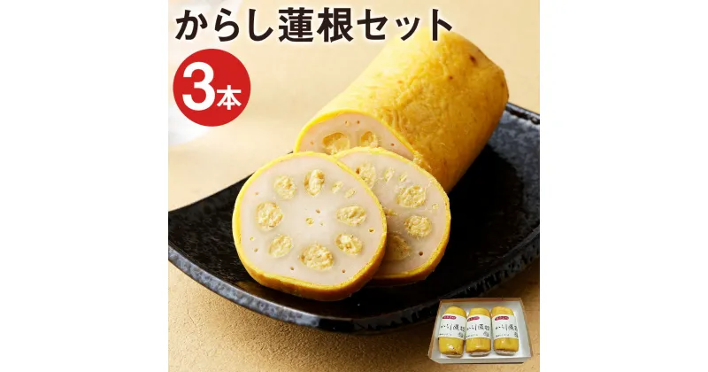 【ふるさと納税】からし蓮根セット 約280g×3本 辛子蓮根 揚げたて レンコン 郷土料理 熊本県 おつまみ 惣菜 冷蔵 送料無料