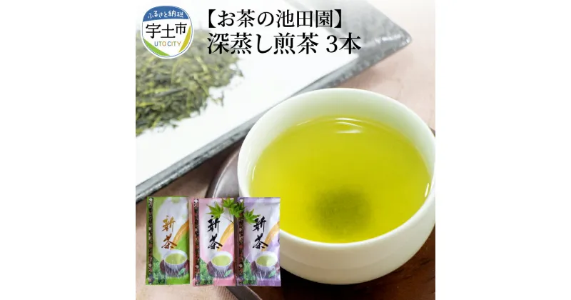 【ふるさと納税】 お茶の池田園 深蒸し煎茶100g×3本【熊本県宇土市】