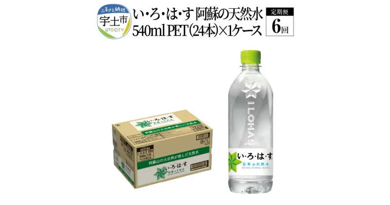 【ふるさと納税】い・ろ・は・す 阿蘇の天然水 定期便 6回 540ml ペットボトル 24本 ×1ケース いろはす コカ・コーラ ミネラルウォーター 毎月 6カ月連続 料理 ミルク調乳 ナチュラル 軟水 天然水 飲料 水 お取り寄せ 送料無料【熊本県宇土市】