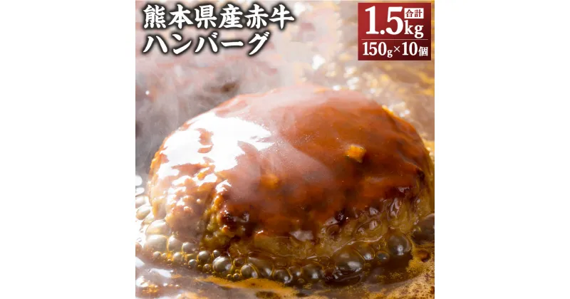 【ふるさと納税】熊本県産赤牛 ハンバーグ 合計1.5kg 150g×10個 牛肉 赤牛 天草 冷凍 熊本県産 九州産 送料無料