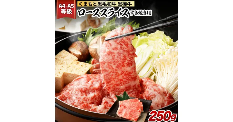 【ふるさと納税】くまもと黒毛和牛 黒樺牛 A4~A5等級 ローススライス すき焼き用 250g 熊本黒毛和牛 黒毛和牛 和牛 牛肉 肉 にく お肉 牛 くろはなぎゅう A4 A5 ロース スライス すきやき スキヤキ 熊本県産 九州産 国産 冷凍 送料無料