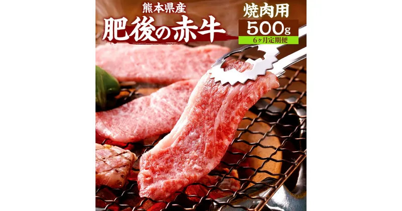 【ふるさと納税】【6ヶ月定期便】肥後の赤牛焼肉用 500g 肉 お肉 おにく 国産牛 牛肉 あか牛 赤牛 焼き肉 焼肉 グルメ 熊本県産 冷凍 定期便 毎月届く 毎月 定期 6回 送料無料