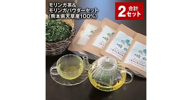 【ふるさと納税】モリンガ茶（20個×4パック）&モリンガパウダー（60g×4パック）セット 天草産100% ティーバッグ パウダー お茶 茶葉 日本茶 モリンガ葉 農薬不使用 化学肥料不使用 ノンカフェイン 健康 小分け 国産 熊本県 上天草市 送料無料