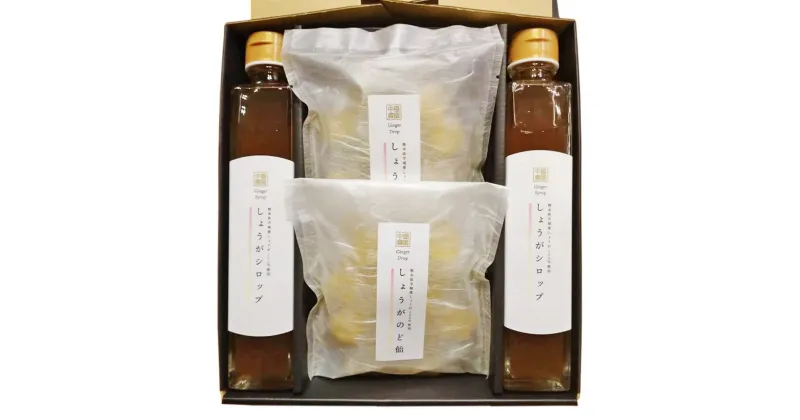 【ふるさと納税】 しょうが のど飴 シロップ セット 80g×2袋 200ml×2本 中島農園 生姜 あめ 喉飴 のどあめ お菓子 宇城市産 熊本県産 国産 送料無料